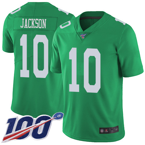 Men Philadelphia Eagles #10 DeSean Jackson Limited Green Rush Vapor Untouchable NFL Jersey 100th Season->nfl t-shirts->Sports Accessory